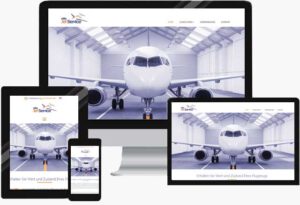 Responsive Webdesign für Flugzeugwerft